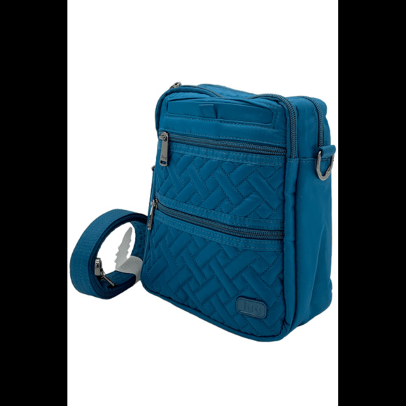 lug Bags Lug Double Zip Front Crossbody Can Can Xl Ocean Blue